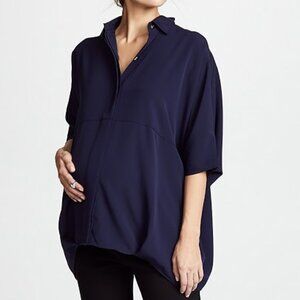 Hatch Navy Blue Maternity Blouse